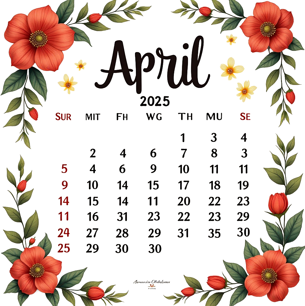 April 2025 Floral Calendar